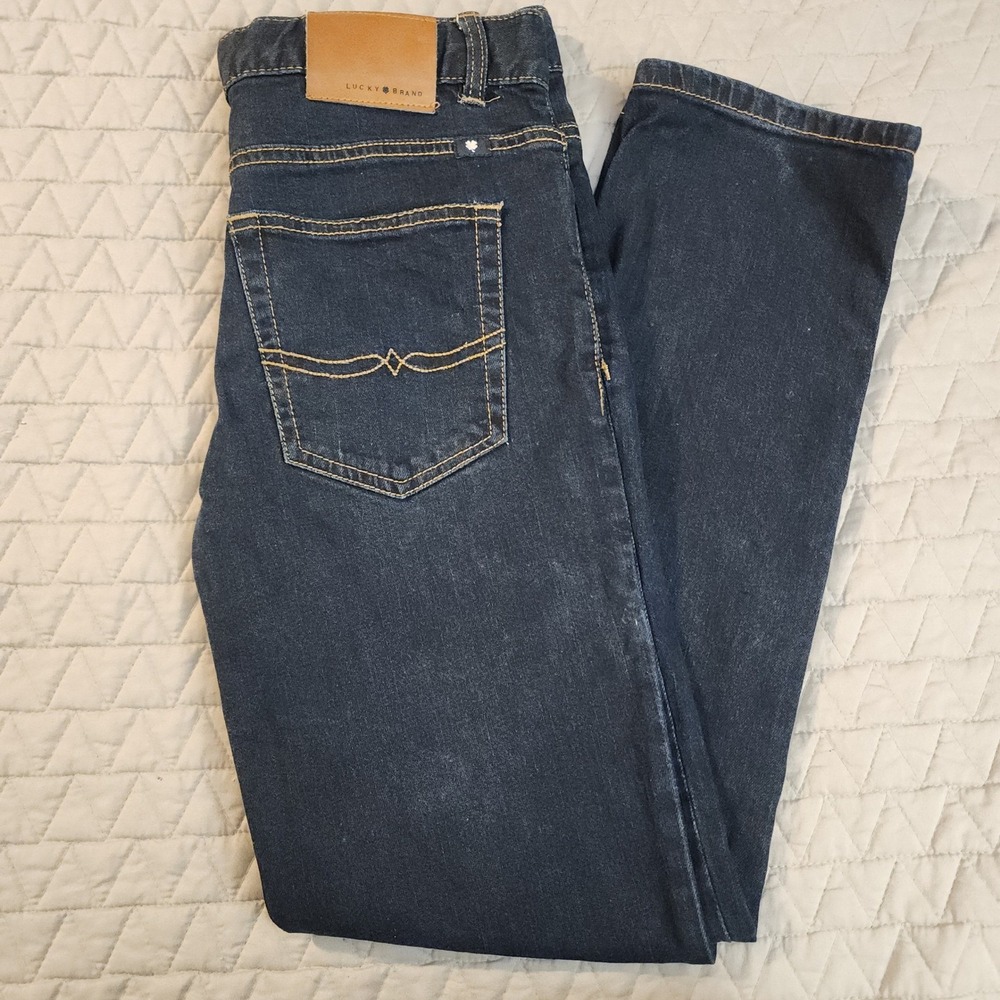 Lucky Brand Classic Straight Jeans Womens 16 Dark Wash Indigo Low Rise 30x29